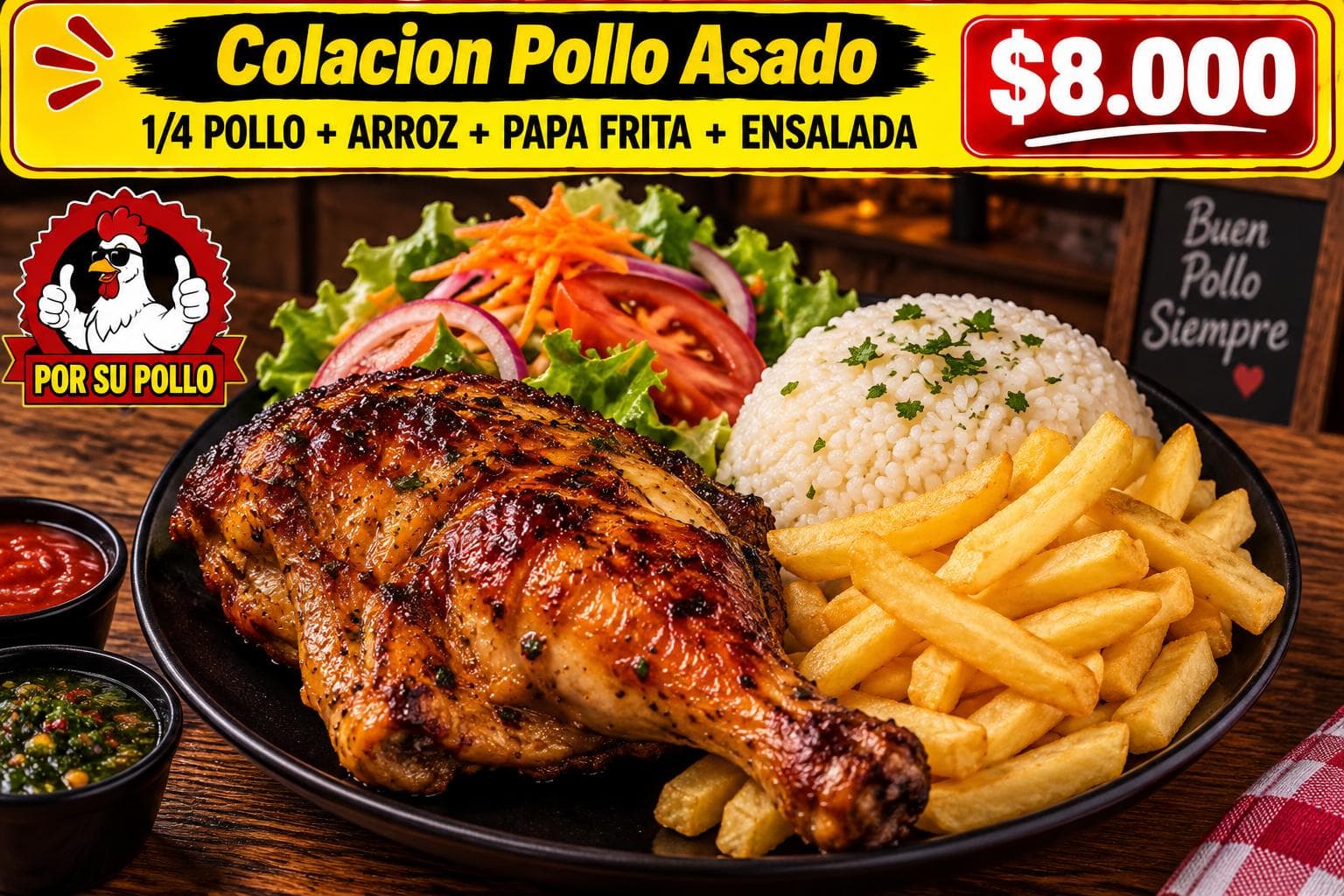COLACION POLLO ASADO