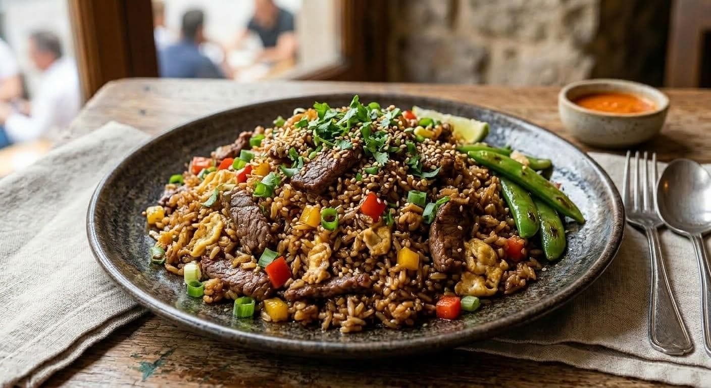 Arroz chaufa de vacuno
