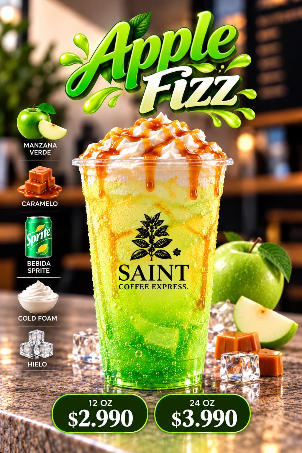 Manzana Verde con Caramelo