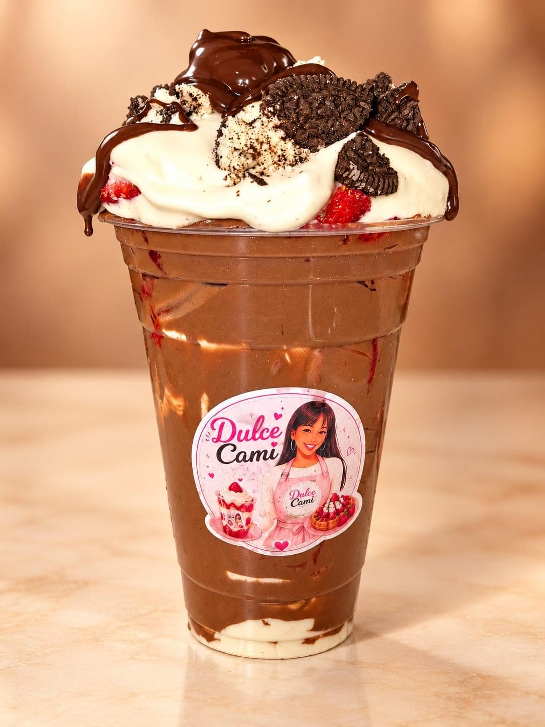 FRUTILLAS CON CREMA BASE NUTELLA