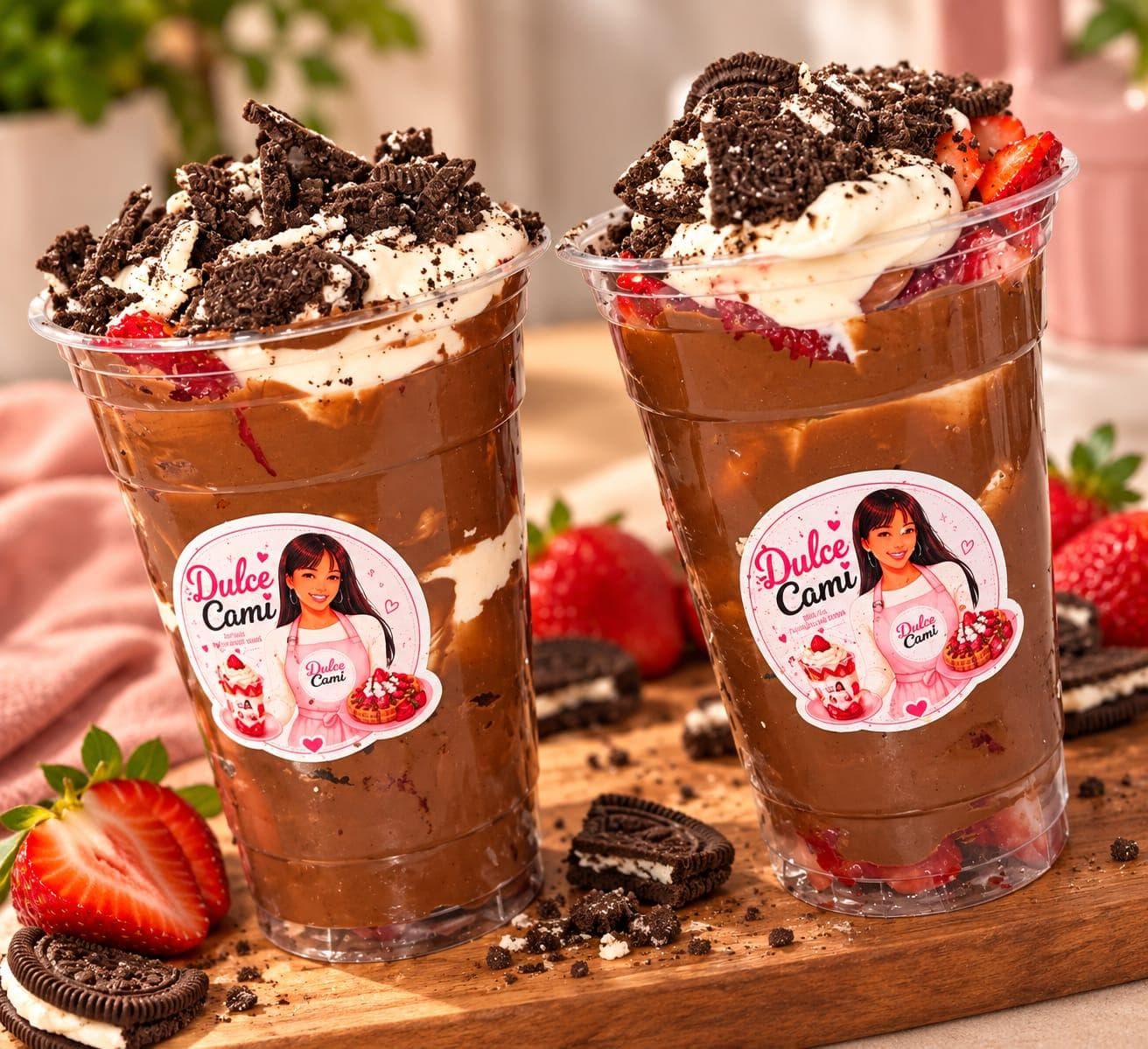 FRUTILLAS CON CREMA 12 OZ BASE NUTELLA