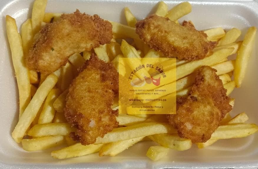 CAMARON APANADO CON PAPAS FRITAS