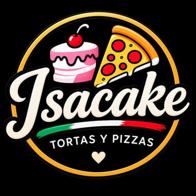 Logo de Isacake tortas y pizzas